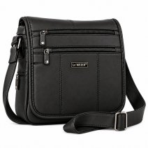 3507 Black Real Leather Shoulder Bag (New)