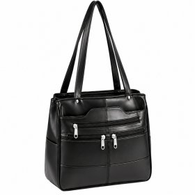 3507 Black Real Leather Shoulder Bag (New)