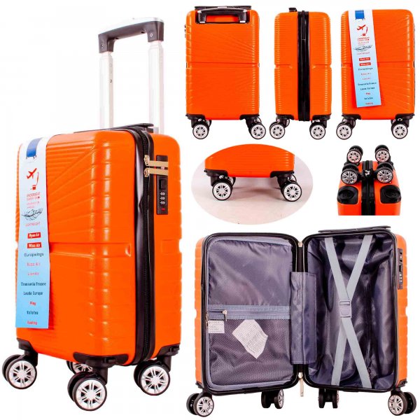 T-HC-US-1611 ORANGE 15.7'' UNDERSEAT CABIN-SIZE TROLLEY SUITCASE
