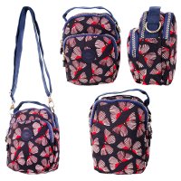 2498 BLUE FLORAL LORENZ SHOULDER BAG
