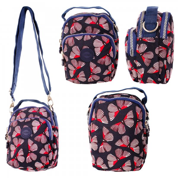 2498 BLUE FLORAL LORENZ SHOULDER BAG