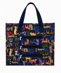 LL-7432P2/NAVY CATS SHOPPING BAG LL-7432P2/NAVY CATS SHOPPING BAG