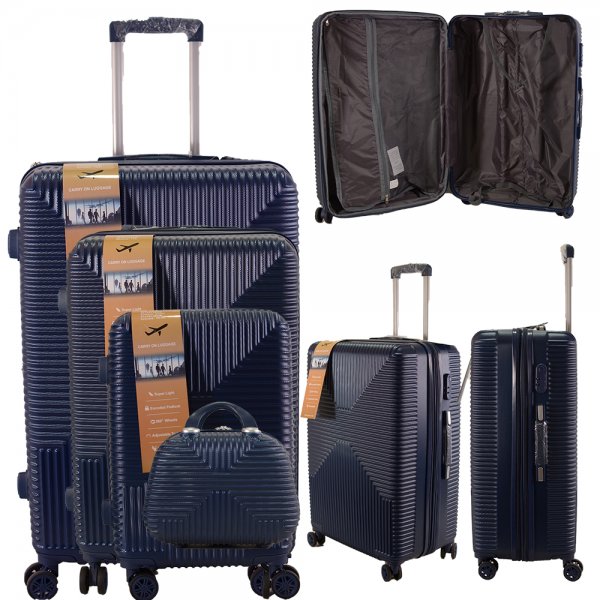 T-HC-20 NAVY SET OF 4 TROLLEY SUITCASES