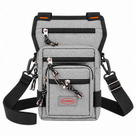 2517 Grey Biker Hip-Shoulder Bag W5 Zip (New)