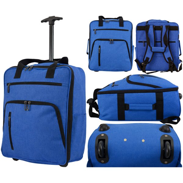 TR-E-002 BLUE EASYJET UNDERSEAT CABIN SIZE 2-WHEELED BACKPACK