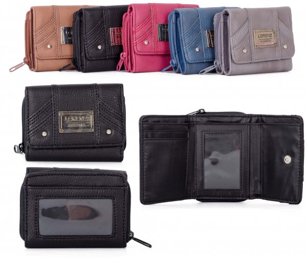 7556 BLACK T.TNE LTHR GRN PU ZIP RND PRSE