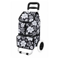 ST-02 Black White Flower 2 Wheeler Shopping Trolley (New) ST-02 Black White Flower 2 Wheeler Shopping Trolley (New)