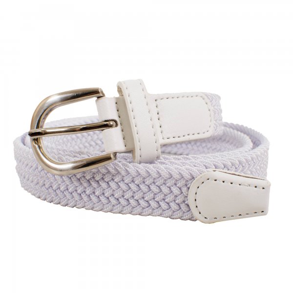2795 WHITE MILANO STRETCHY BELT LARGE/EXTRA LARGE