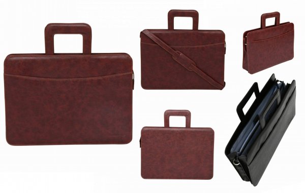 B101 Brown Tassia Laptop File Conference Folder B047