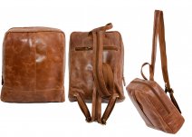 8601 100% REAL LEATHER BACKPACK TAN