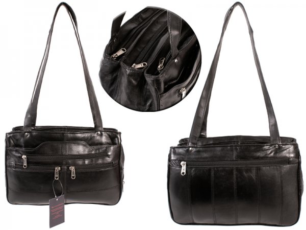 3507 real leather shoulder bag black