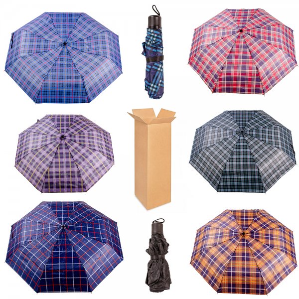 0893 BOX OF 12 ASSORTED UMBRELLA