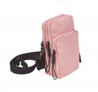 2308 Blush Pink Compact Twin Top Zip X-Body Phone Crinkled 2308 Blush Pink Compact Twin Top Zip X-Body Phone Crinkled