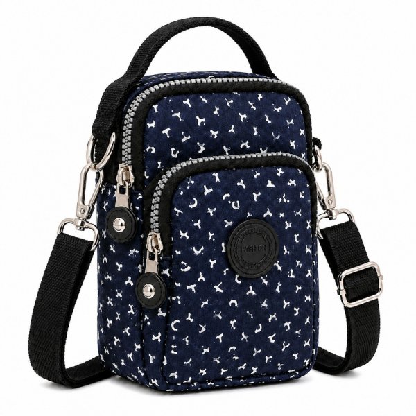 2498 Navy Beige Lorenz Shoulder Bag (New)
