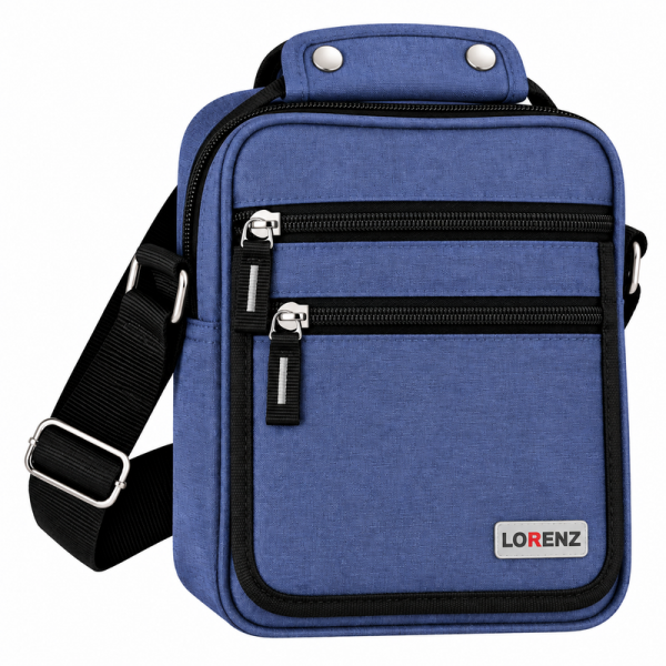 2575 Navy Lorenz Shoulder Bag With Adj Strap (New)