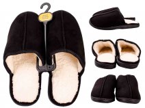 SL104 GENTS SLIPPERS BLACK MEDIUM UK 8/9