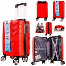 T-HC-US-11 RED 15.7'' UNDER-SEAT CABIN-SIZE TROLLEY SUITCASE