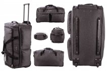 JBTB03M-TWILL BLACK TRAVEL TROLLEY BAG