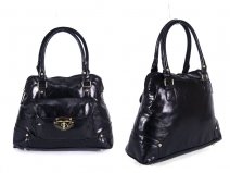 JBFB36 BLACK PU BAG WITH CLASP FRONT POCKET