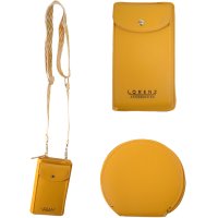 7275 MUSTARD LORENZ FAUX LEATHER HANDBAG WITH COIN PURSE  7275 MUSTARD LORENZ FAUX LEATHER HANDBAG WITH COIN PURSE