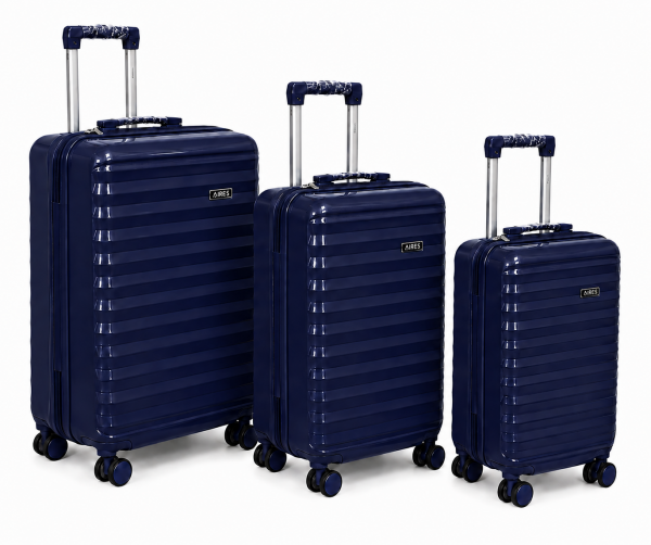 AP-2301 Navy 3-Pieces Hard Shell Travel Luggage Set