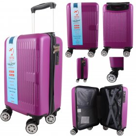 T-HC-US-1631 DARK PURPLE RYAN AIR CABIN-SIZED TROLLEY SUITCASE