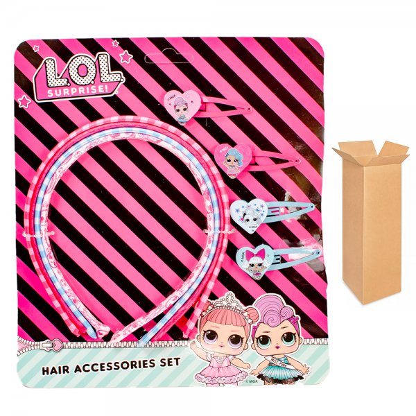 2419-8554 LOL BOX OF 12 4PCS HAIR BAND AND 4PCS HAIR CLIP