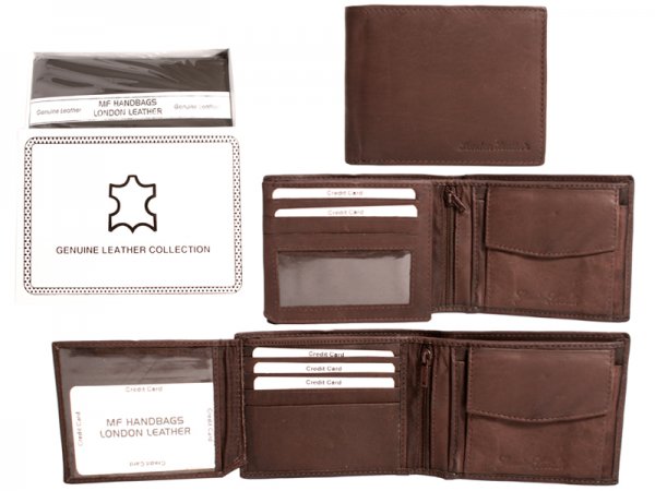 1060 RFID BROWN LONDON LEATHER WALLET