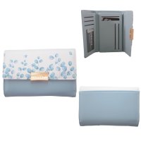 7281 COOL BLUE TRIFOLD PURSE WITH CREIDIT CARD SLOTS