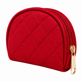 5720 Red Lorenz Smooth Grain PU Zip Round Purse