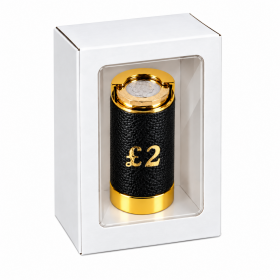 8607 - Black Leather £2 Coin Holder (New)
