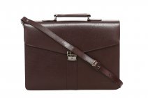 9895-AB Tassia Burgundy Bonded Leather 15.6" Laptop Briefcase