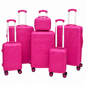 T-HC-716 SET OF 6 Purple Premium Hard Shell Suitcases