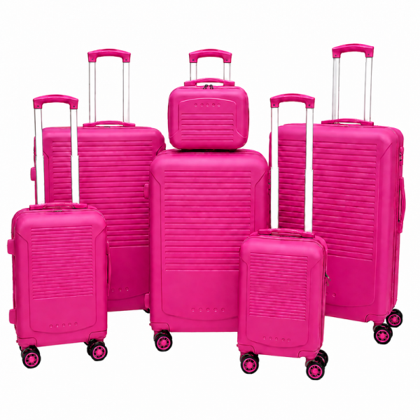 T-HC-716 SET OF 6 Purple Premium Hard Shell Suitcases