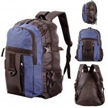 BP-102 NAVY/BLACK SOLID COLOR BACKPACK