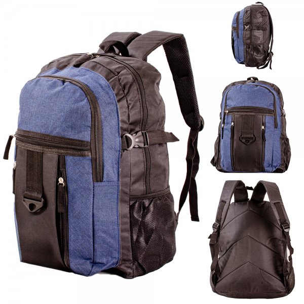 BP-102 NAVY/BLACK SOLID COLOR BACKPACK