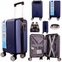 T-HC-US-07 NAVY 15.7'' UNDER-SEAT CABIN-SIZE TROLLEY SUITCASE