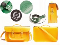 15 DOUBLE YELLOW OXBRIDGE BRIEFCASE SATCHEL