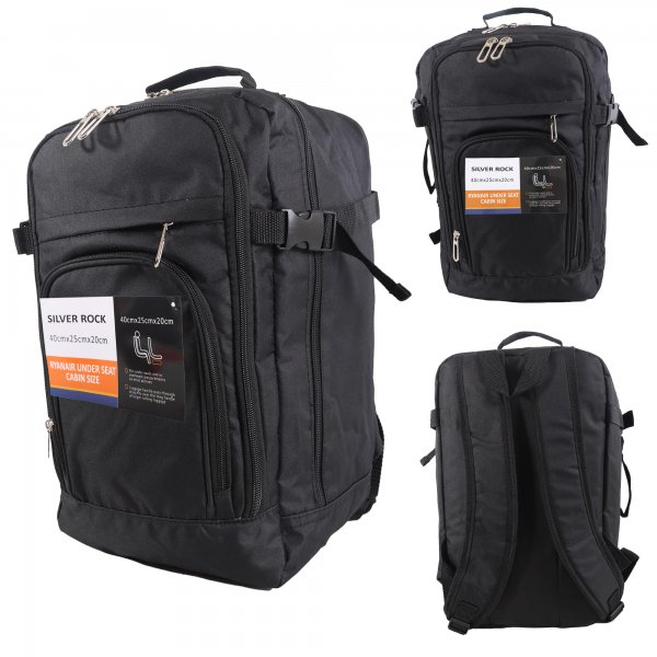 BP118 BLACK RYANAIR UNDERSEAT BACKPACK