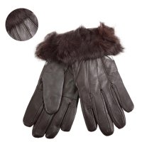 8912 DARK BROWN LEATHER GLOVES SMALL