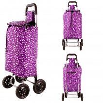 ST204 PURPLE STAR 4-WHEEL SHOPPING TROLLEY