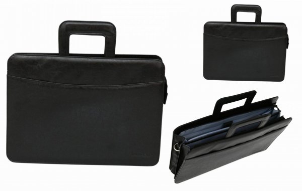 Laptop Pocket and Retractable Handles Tassia PU Leather Conference Folder