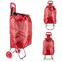 ST75 RED 2-WHEEL SHOPPING TROLLEY BAG