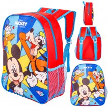 011-25431 RED/BLUE MICKEY/FRIENDS PREMIUM STANDARD KIDS BACKPACK