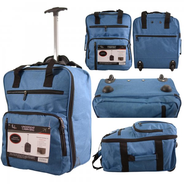 TR-002 BLUE EASYJET UNDERSEAT CABIN SIZE 2-WHEELED BAG