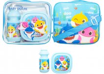4160-9720 baby shark LUNCH BOX W/ DRINK AND SANDWICH BOX