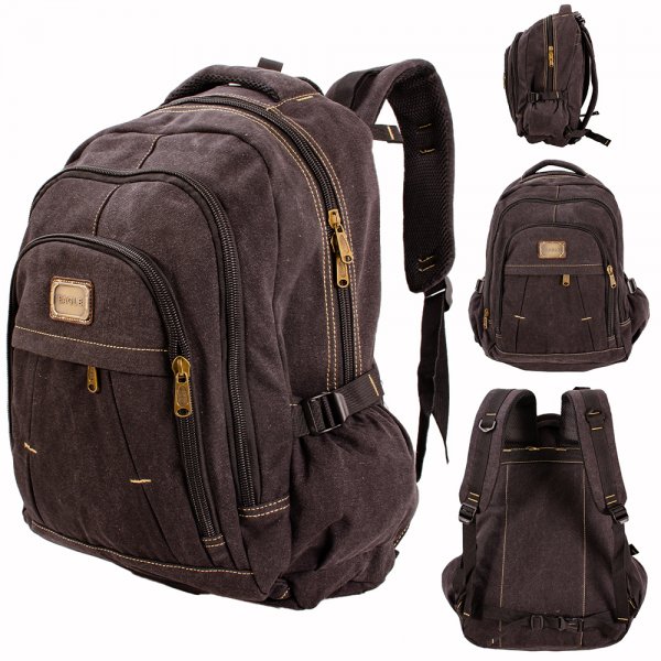 EA-CA48226 BLACK CANVAS BACKPACK