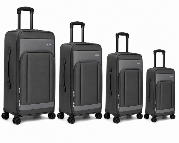 J-4021 Grey JustPack Expandable Suitcase Set of 4