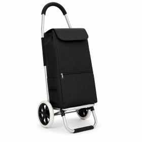 6954 Black 2-Wheel Foldable Shopping Trolley Cart