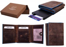 RL 9007 RFID C-SECURE CASE WALLET BROWN BLUE